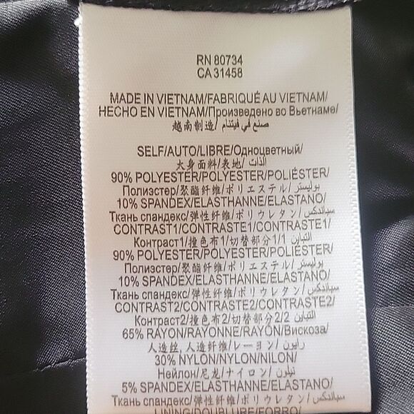 NWT XS BCBG Bowie Blazer Jacket Black Blue Feminine Sexy Fitted Tuxedo Office - Picture 15 of 16